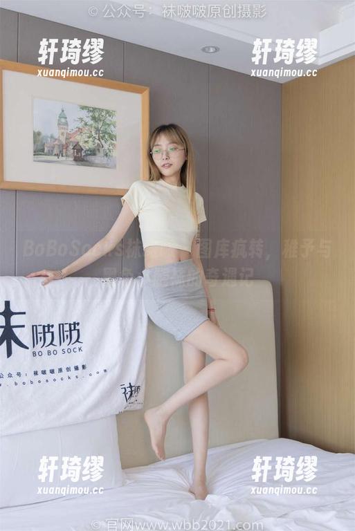 BoBoSocks袜啵啵-稚予 BoBoSocks袜啵啵 - 图库疯转,稚予与黑色小腿袜的奇遇记